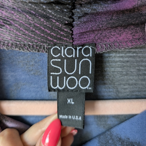 Clara Sun Woo Abstract Animal Print Tunic Size XL - Picture 4 of 5